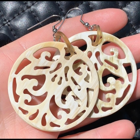 Free People Jewelry - Free People Boho Goddess Resin Medallion Earrings
